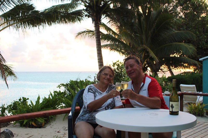 Feierabend vor unserem Bungalow