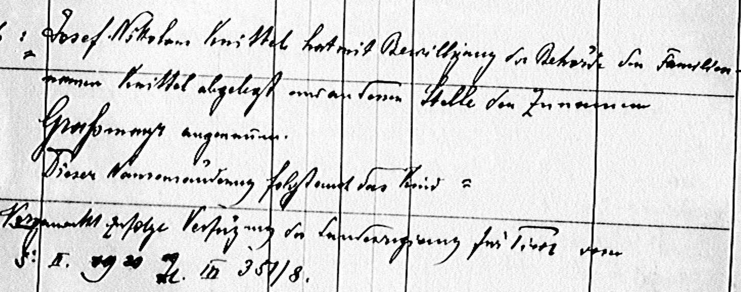 namens&auml;nderung knitel